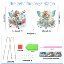 Load image into Gallery viewer, Flower Fairy Special Shape Diamond Painting Hanging Pendants for Wall Window