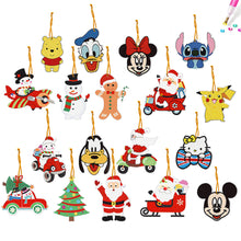 Load image into Gallery viewer, 18Pcs Special Shaped Christmas Cartoon Hanging Diamond Art Kits Bedroom Decor