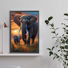 Load image into Gallery viewer, Diamond Painting - Full Round - Elephant in grassland (40*60CM)