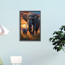 Load image into Gallery viewer, Diamond Painting - Full Round - Elephant in grassland (40*60CM)
