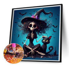 Load image into Gallery viewer, Diamond Painting - Full Square - Halloween Skeleton Witch (30*30CM)