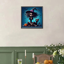Load image into Gallery viewer, Diamond Painting - Full Square - Halloween Skeleton Witch (30*30CM)