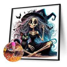 Load image into Gallery viewer, Diamond Painting - Full Square - Halloween Skeleton Witch (30*30CM)