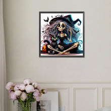 Load image into Gallery viewer, Diamond Painting - Full Square - Halloween Skeleton Witch (30*30CM)