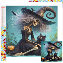 Load image into Gallery viewer, Diamond Painting - Full Square - Halloween Skeleton Witch (30*30CM)