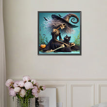Load image into Gallery viewer, Diamond Painting - Full Square - Halloween Skeleton Witch (30*30CM)