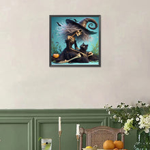 Load image into Gallery viewer, Diamond Painting - Full Square - Halloween Skeleton Witch (30*30CM)