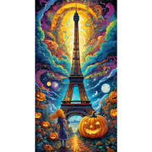 Load image into Gallery viewer, Diamond Painting - Full Round - Horror Halloween Under the Paris Tower (40*70CM)