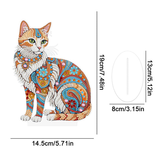 Kitten Acrylic Special Shape Diamond Painting Desktop Decorations for home Decor