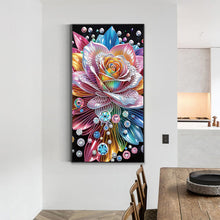 Load image into Gallery viewer, Diamond Painting - Partial Special Shaped - Colorful rose (40*70CM)
