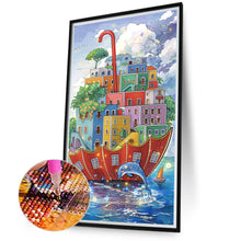 Load image into Gallery viewer, Diamond Painting - Partial Special Shaped - Wonderful house on the sea (40*70CM)