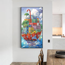 Load image into Gallery viewer, Diamond Painting - Partial Special Shaped - Wonderful house on the sea (40*70CM)