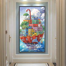 Load image into Gallery viewer, Diamond Painting - Partial Special Shaped - Wonderful house on the sea (40*70CM)