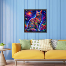 Load image into Gallery viewer, Diamond Painting - Partial Special Shaped - Colorful cat (30*30CM)