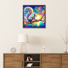 Load image into Gallery viewer, Diamond Painting - Partial Special Shaped - Colorful squirrel (30*30CM)