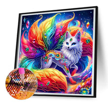 Load image into Gallery viewer, Diamond Painting - Partial Special Shaped - Colorful fox (30*30CM)