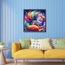 Load image into Gallery viewer, Diamond Painting - Partial Special Shaped - Colorful fox (30*30CM)