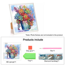 Load image into Gallery viewer, Diamond Painting - Partial Special Shaped - Succulent bouquet (30*30CM)