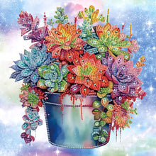 Load image into Gallery viewer, Diamond Painting - Partial Special Shaped - Succulent bouquet (30*30CM)