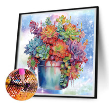 Load image into Gallery viewer, Diamond Painting - Partial Special Shaped - Succulent bouquet (30*30CM)