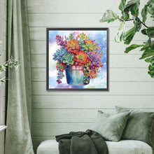 Load image into Gallery viewer, Diamond Painting - Partial Special Shaped - Succulent bouquet (30*30CM)