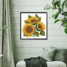Load image into Gallery viewer, Diamond Painting - Partial Special Shaped - Sunflower bouquet (30*30CM)