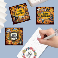 Load image into Gallery viewer, 6Pcs Special Shape Happy Halloween Pirate Diamond Painting Greeting Card Kit