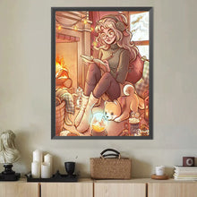 Load image into Gallery viewer, Diamond Painting - Full Round - Literary Girl (40*50CM)