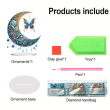 Load image into Gallery viewer, Acrylic Special Shape Butterfly Desktop Diamond Art Kits for Home Office Decor