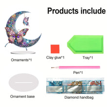 Load image into Gallery viewer, Acrylic Special Shape Butterfly Desktop Diamond Art Kits for Home Office Decor