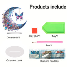 Load image into Gallery viewer, Acrylic Special Shape Butterfly Desktop Diamond Art Kits for Home Office Decor