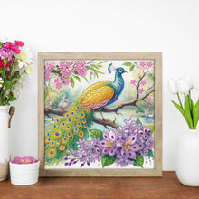 Load image into Gallery viewer, Diamond Painting - Partial Special Shaped - Peacock and Flowers (30*30CM)