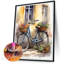 Load image into Gallery viewer, Diamond Painting - Full Round - Vintage bicycle bouquet (30*40CM)