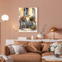 Load image into Gallery viewer, Diamond Painting - Full Round - Vintage bicycle bouquet (30*40CM)