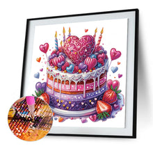 Load image into Gallery viewer, Diamond Painting - Partial Special Shaped - Heart Cake (30*30CM)