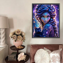 Load image into Gallery viewer, AB Diamond Painting - Full Round - Star lady and cat (40*50CM)