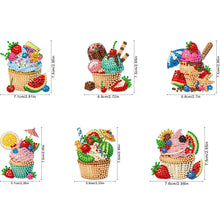 Load image into Gallery viewer, 6Pcs Acrylic Special Shape Cake Ice Cream Fridge Stickers for Fridge Whiteboards