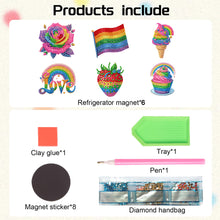 Load image into Gallery viewer, 6Pcs Acrylic Special Shape Cake Ice Cream Fridge Stickers for Fridge Whiteboards