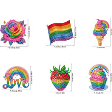 Load image into Gallery viewer, 6Pcs Acrylic Special Shape Cake Ice Cream Fridge Stickers for Fridge Whiteboards