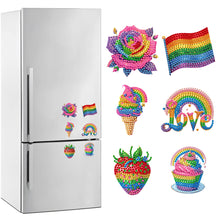 Load image into Gallery viewer, 6Pcs Acrylic Special Shape Cake Ice Cream Fridge Stickers for Fridge Whiteboards