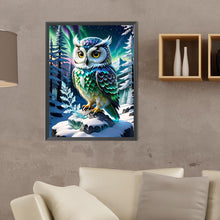 Load image into Gallery viewer, Diamond Painting - Full Round - Owl in the snow (30*40CM)