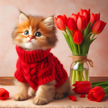 Load image into Gallery viewer, Diamond Painting - Full Round - Kitten (30*30CM)