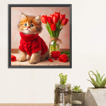Load image into Gallery viewer, Diamond Painting - Full Round - Kitten (30*30CM)