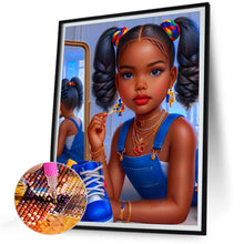Load image into Gallery viewer, Diamond Painting - Full Round - Black girl (30*40CM)