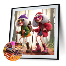 Load image into Gallery viewer, Diamond Painting - Full Round - Mountain climbing old lady Milk (30*30CM)