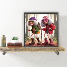 Load image into Gallery viewer, Diamond Painting - Full Round - Mountain climbing old lady Milk (30*30CM)