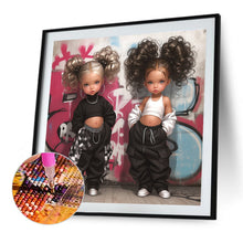 Load image into Gallery viewer, Diamond Painting - Full Round - Black Hip Hop Girl (40*40CM)