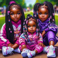 Load image into Gallery viewer, Diamond Painting - Full Round - black hip hop girl (40*40CM)