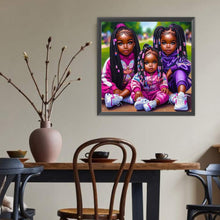 Load image into Gallery viewer, Diamond Painting - Full Round - black hip hop girl (40*40CM)
