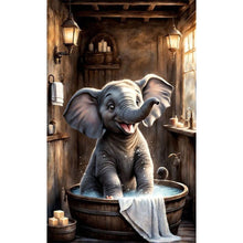 Load image into Gallery viewer, Diamond Painting - Full Round - Bathing Elephant (40*65CM)